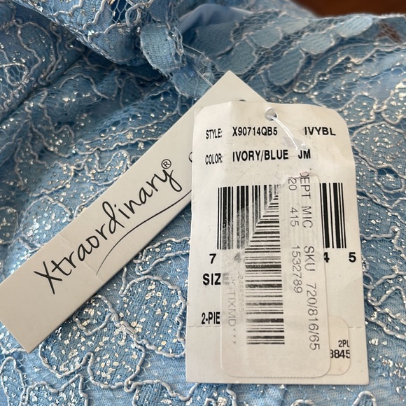 Fancy blue lace blouse for all occasions for girls ! size 13 juniors - Picture 5 of 5